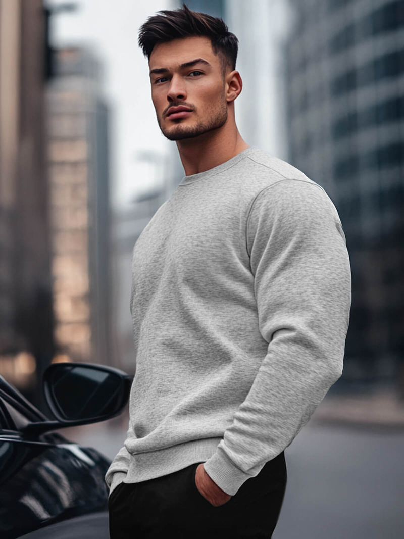 Moška jopa siva OZONEE JS/2001-10Z