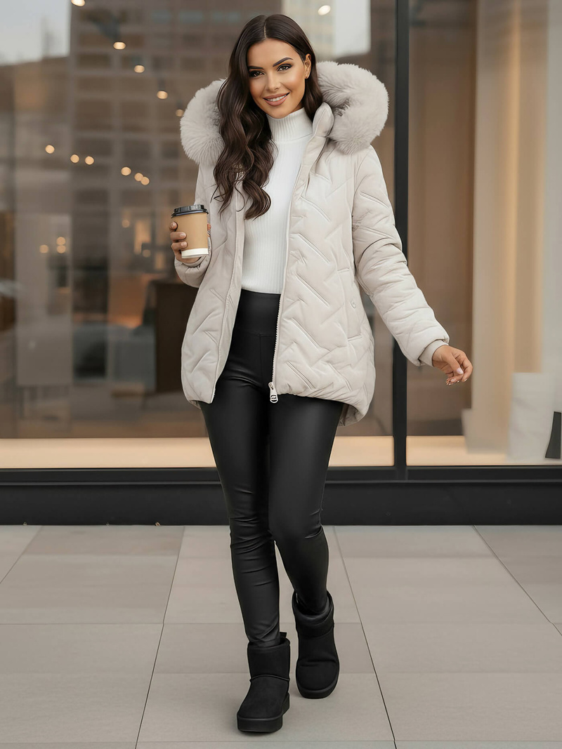 Ženska jakna svetlo-siva OZONEE JS/16M9296/280Z