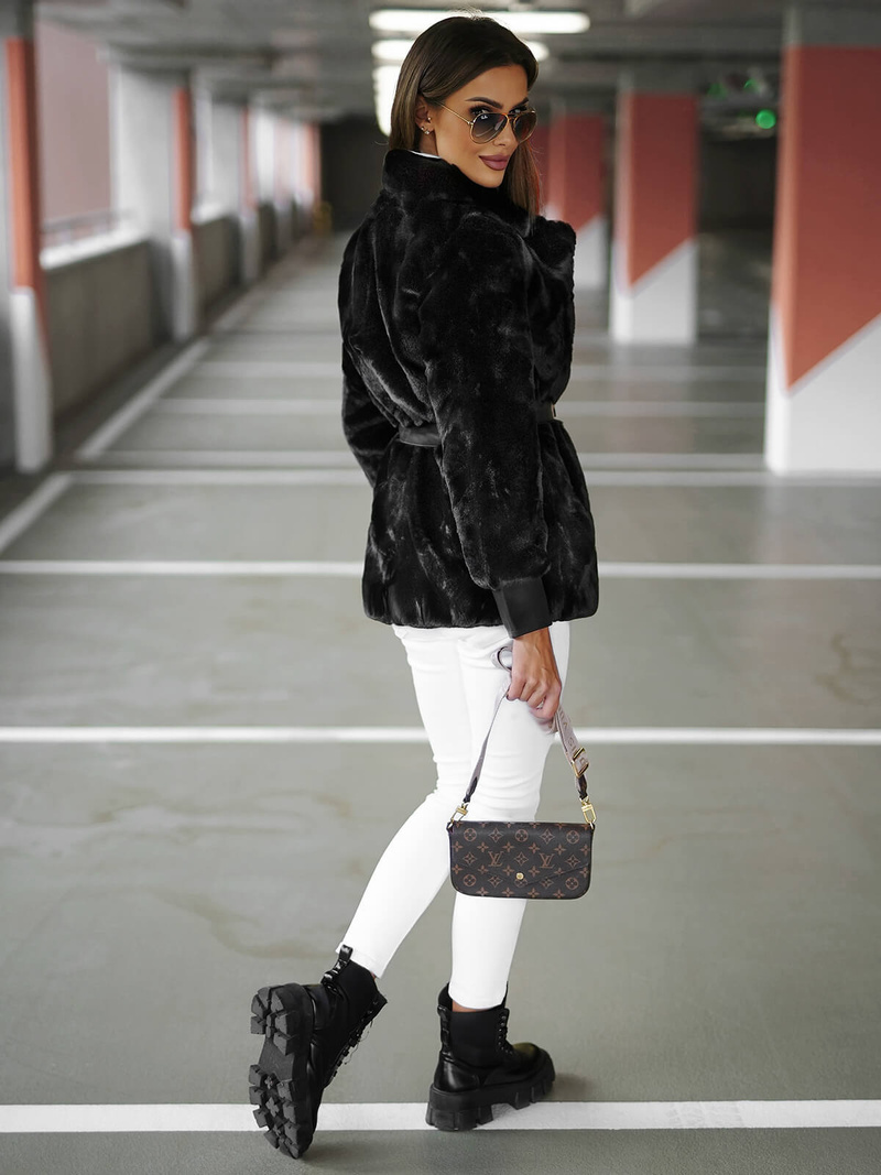 Ženska jakna črna OZONEE JS/11Z8075Z