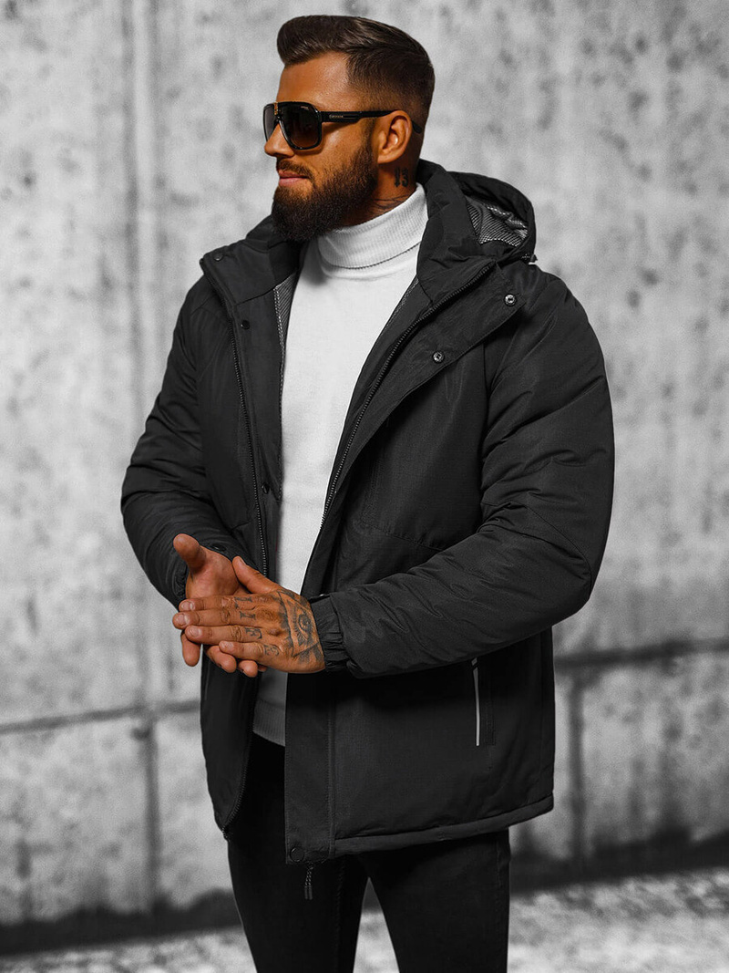 Moška jakna črna OZONEE JS/22M321/392