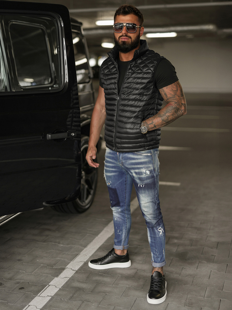 Moški brezrokavnik črni OZONEE JS/16M9333/392BZ