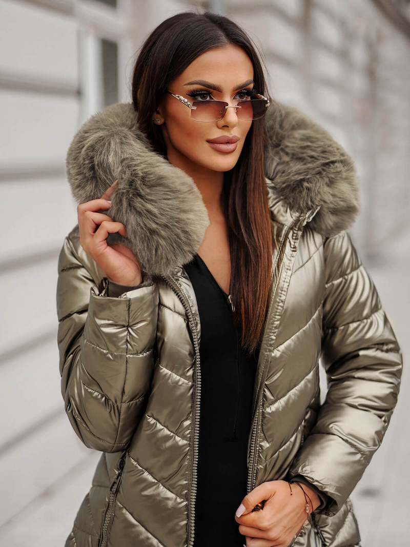 Ženska jakna zlato OZONEE JS/16M9100/403Z