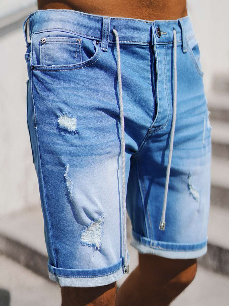 Moške Kratke Jeans Hlače Svetlomodre OZONEE NB/MP0060BZ