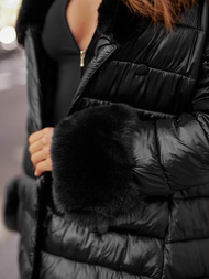 Ženski plašč črni OZONEE JS/5M3160/392Z