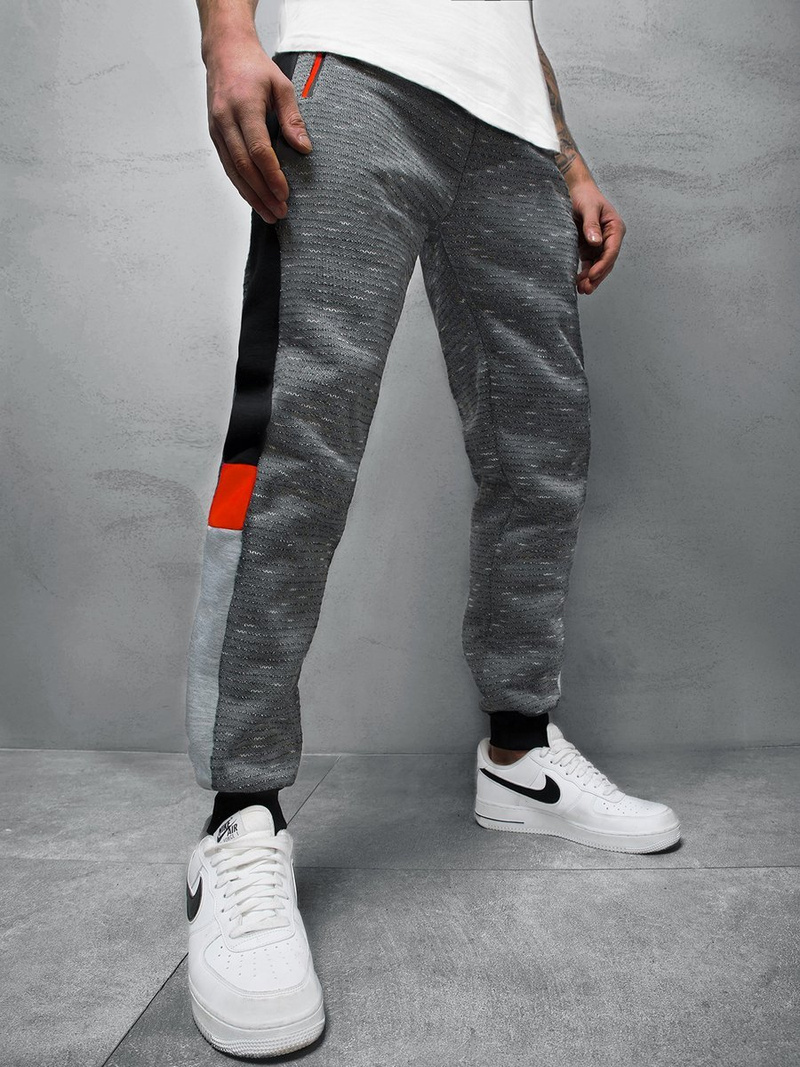 Moške športne hlače grafitne OZONEE JS/K60006SPZ