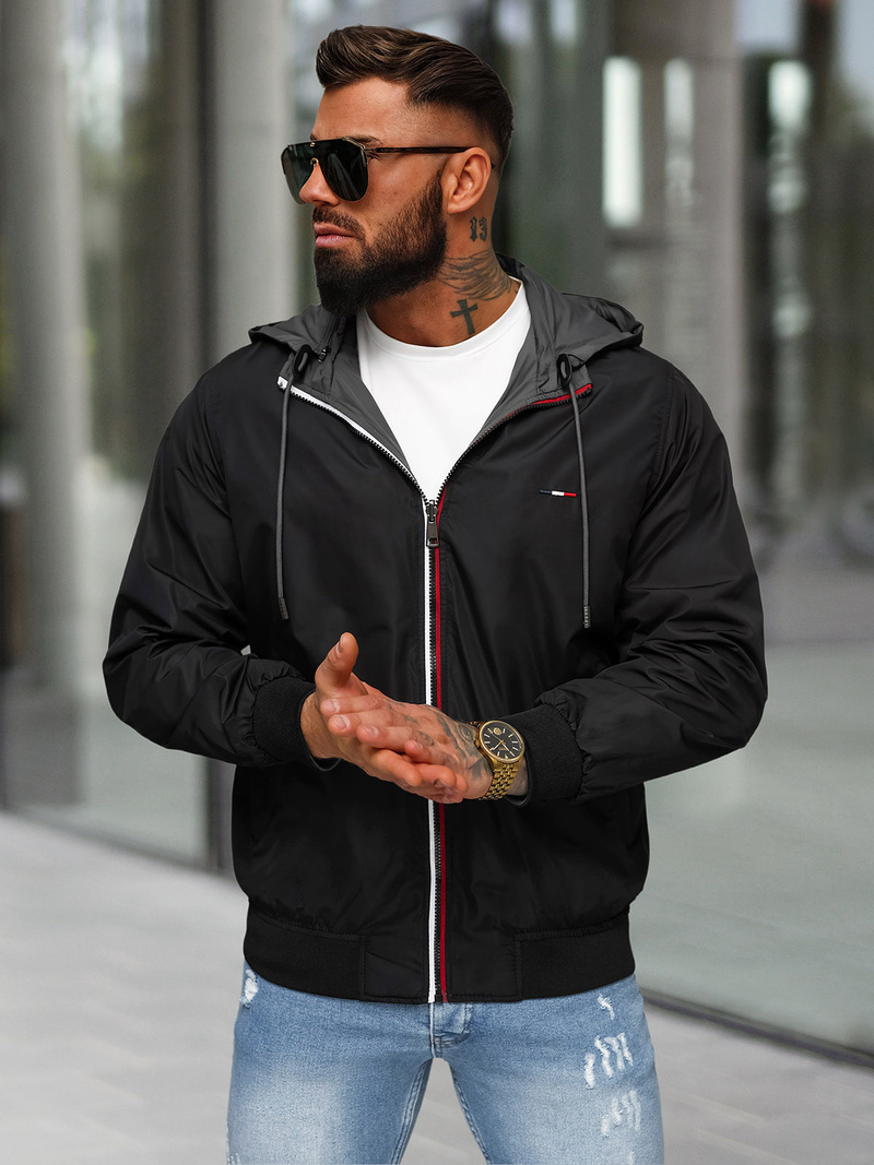 Moška obojestranska jakna siva OZONEE JS/16M9207/92