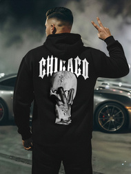 Moška jopa s kapuco črna OZONEE JS/21B1903/3