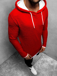 Moška jopa s kapuco rdeča OZONEE O/1252Z