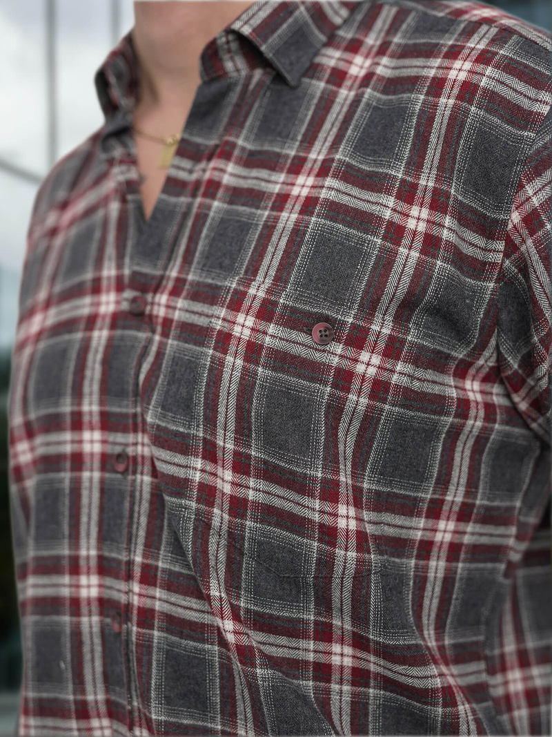 Elegantna moška srajca bordo OZONEE V/V178Z