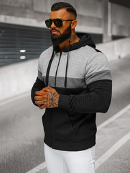 Moška jopa s kapuco črna OZONEE JS/8B1331/3