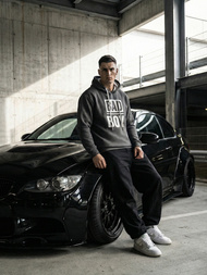 Moška jopa s kapuco grafitna OZONEE JS/65B3909/5Z