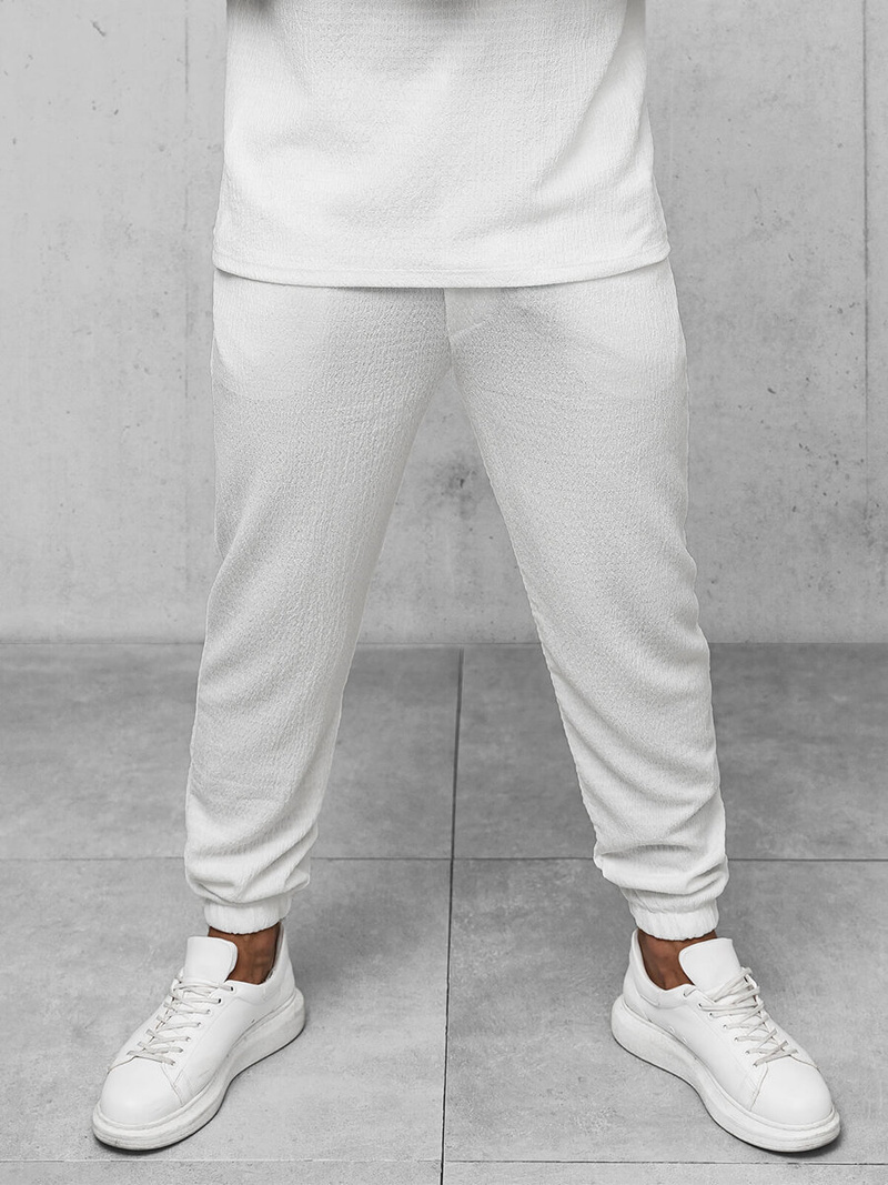 Moške športne hlače bele OZONEE O/K960SP