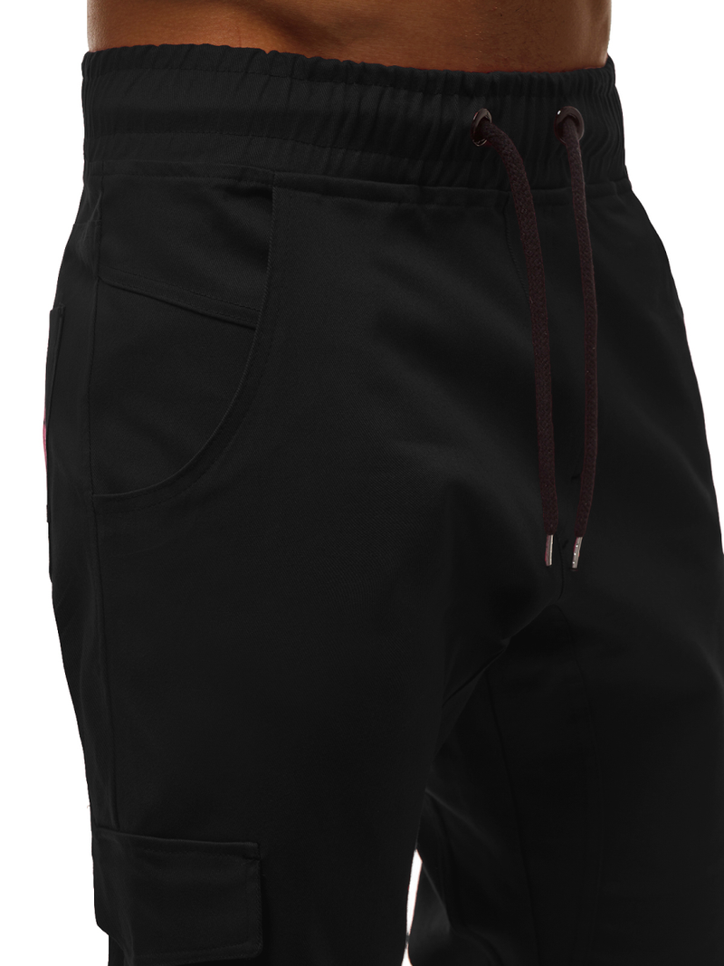 Moške hlače jogger črne OZONEE A/404