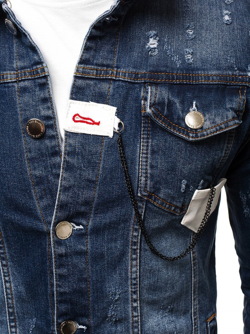 Moška jeans jakna temno-modra OZONEE G/600