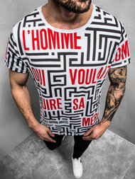 Moška majica bela OZONEE JS/KS2020Z