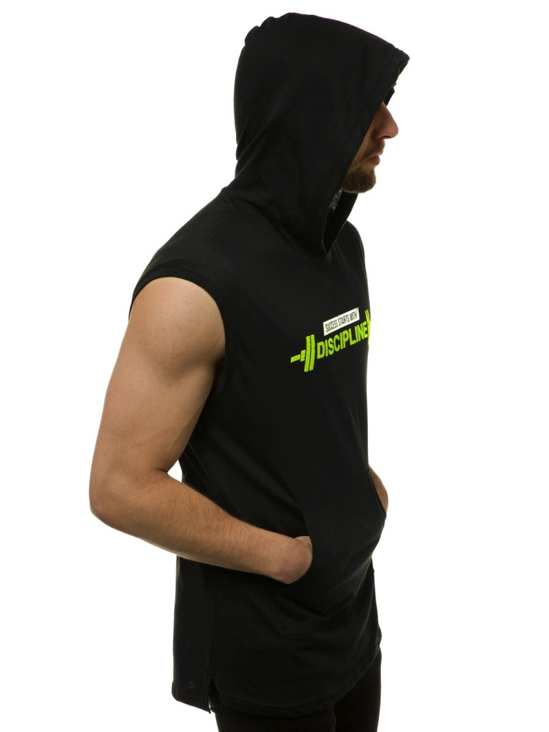 Moška majica brez rokavov črno-rumena OZONEE MACH/M1211