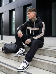 Moška jopa s kapuco črna OZONEE JS/8B1729/3