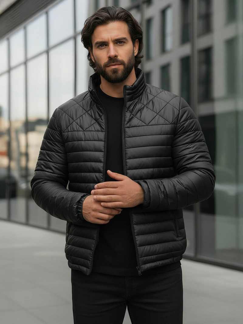 Moška jakna črna OZONEE JS/16M9328/392BZ