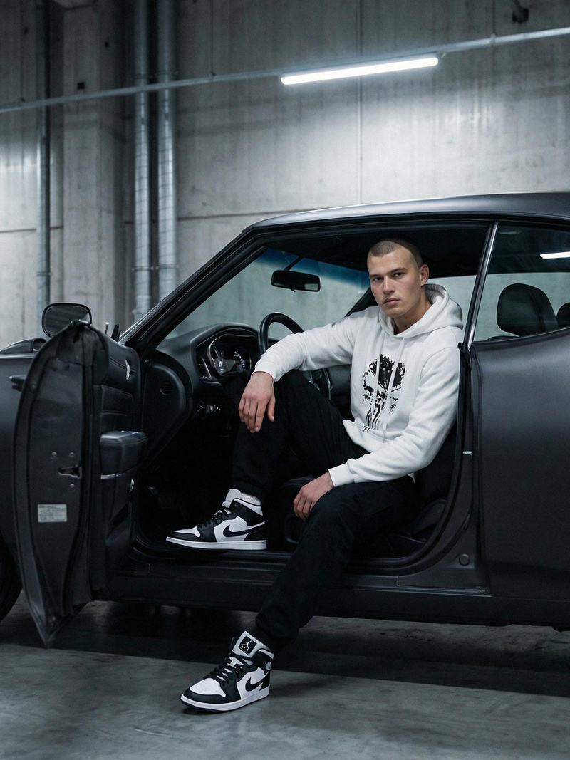 Moška jopa s kapuco bela OZONEE JS/65B3907/1Z