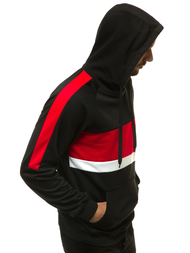 Moška jopa s kapuco črna OZONEE JS/JZ11062