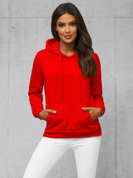 Ženska jopa s kapuco rdeča OZONEE JS/W02Z
