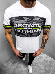 Moška majica bela OZONEE JS/SS10976Z