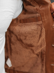 Moška usnjena jakna camel OZONEE O/8830/3