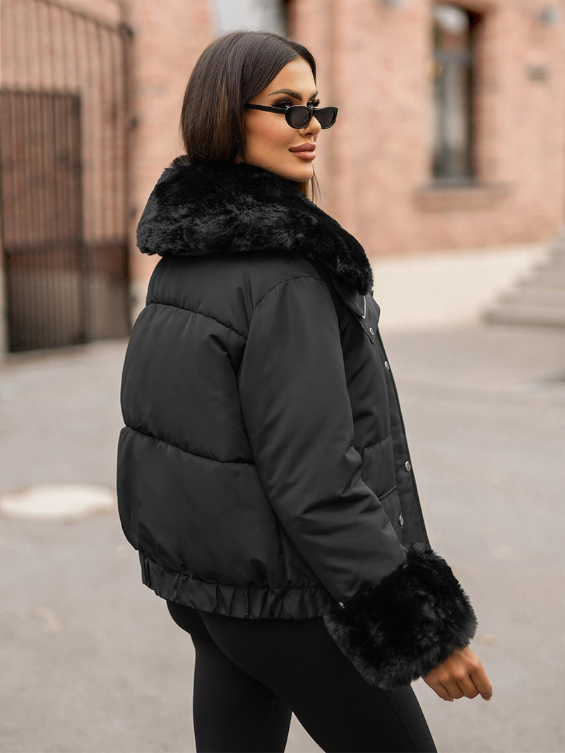 Ženska zimska jakna črna OZONEE O/H833