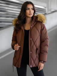Ženska zimska jakna čokolada OZONEE JS/5M3329/158Z