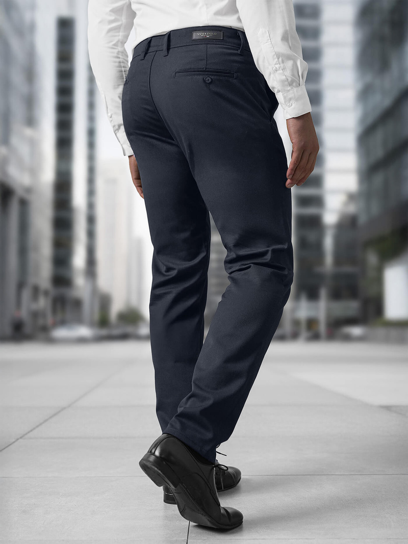 Moške hlače chino mornarsko modre OZONEE V/5100