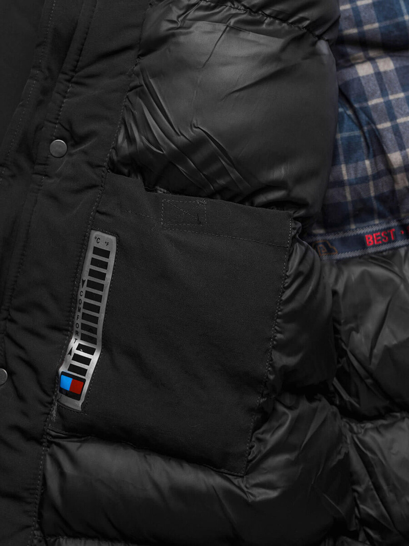 Moška zimska jakna črna OZONEE JS/5M718/392