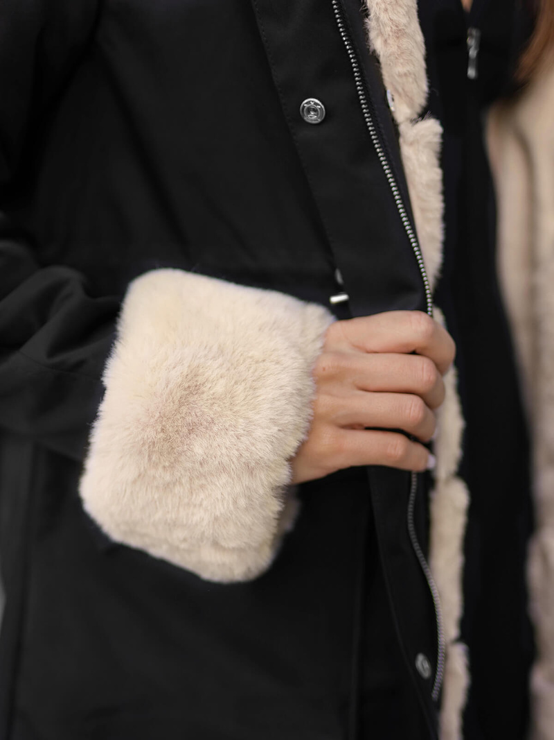 Ženska zimska jakna črna OZONEE JS/M763/392Z