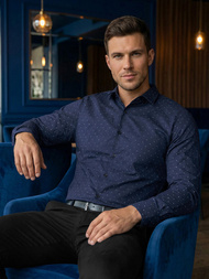 Moška srajca modra OZONEE V/V181Z