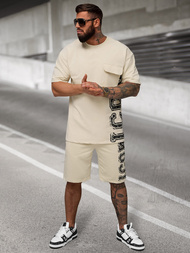 Moška trenirka bež OZONEE JS/27C6531/6