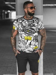 Moška Trenirka Črno-Rumen OZONEE O/HM789