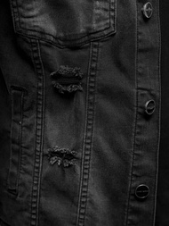 Moška jeans jakna črna OZONEE NB/MJ506NZ