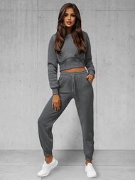 Ženski dvodelni komplet trenirka grafitni OZONEE JS/8C78/5Z