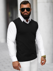 Moški pulover črni OZONEE NB/MM6005/4Z