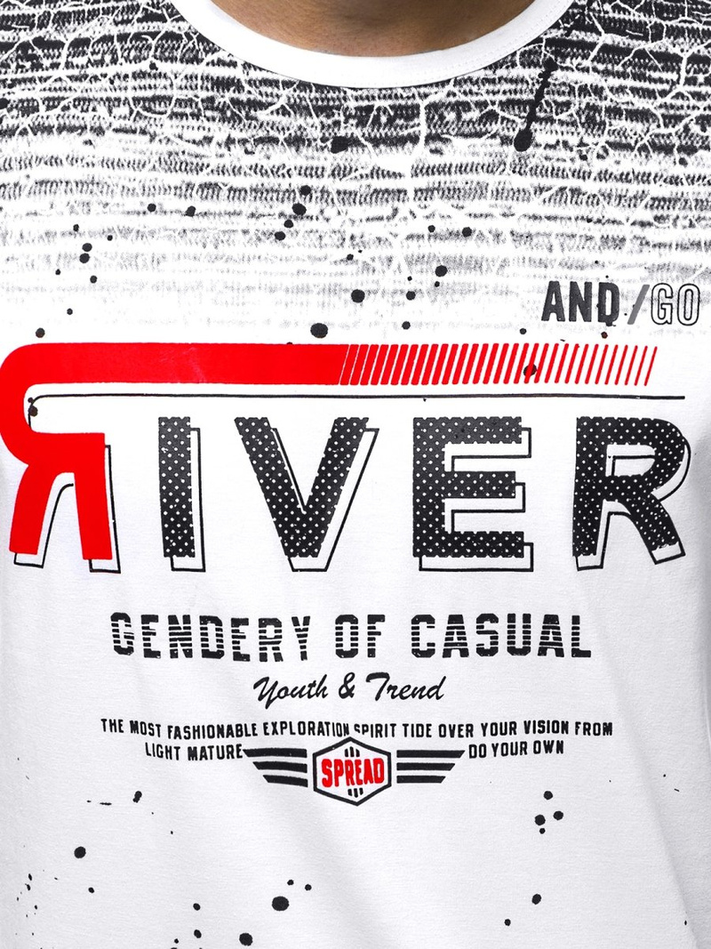 Moška majica bela OZONEE JS/SS10960