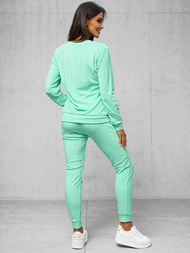 Ženski trenirka iz velurja temno-metini OZONEE O/8C1173/139Z