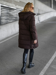Ženska zimska jakna čokolada OZONEE JS/16M9302/158