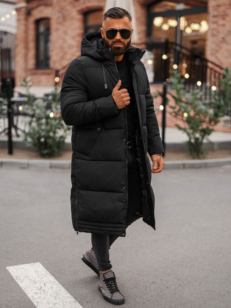 Moška zimska jakna črna OZONEE JS/19M1290/392