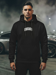 Moška jopa s kapuco črna OZONEE JS/21B1903/3