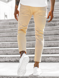 Moške kavbojke jogger bež OZONEE DP/596