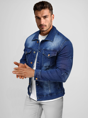 Moška jeans jakna modra OZONEE NB/MJ514BSZ