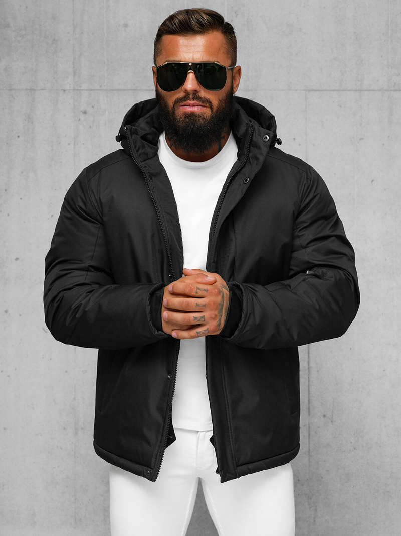 Moška zimska jakna črna OZONEE JS/91M9906/392Z