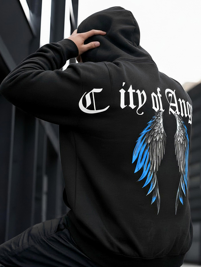 Moška jopa s kapuco črna OZONEE JS/21B1901/3