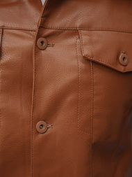 Moška usnjena jakna camel OZONEE O/8830/3