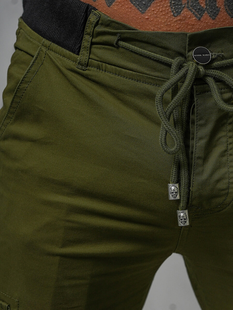 Moške Hlače Cargo Jogger zelene OZONEE NB/MP0208MVZ