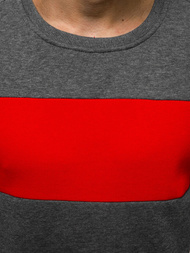 Moška jopa grafitno-rdeča OZONEE JS/2021/18